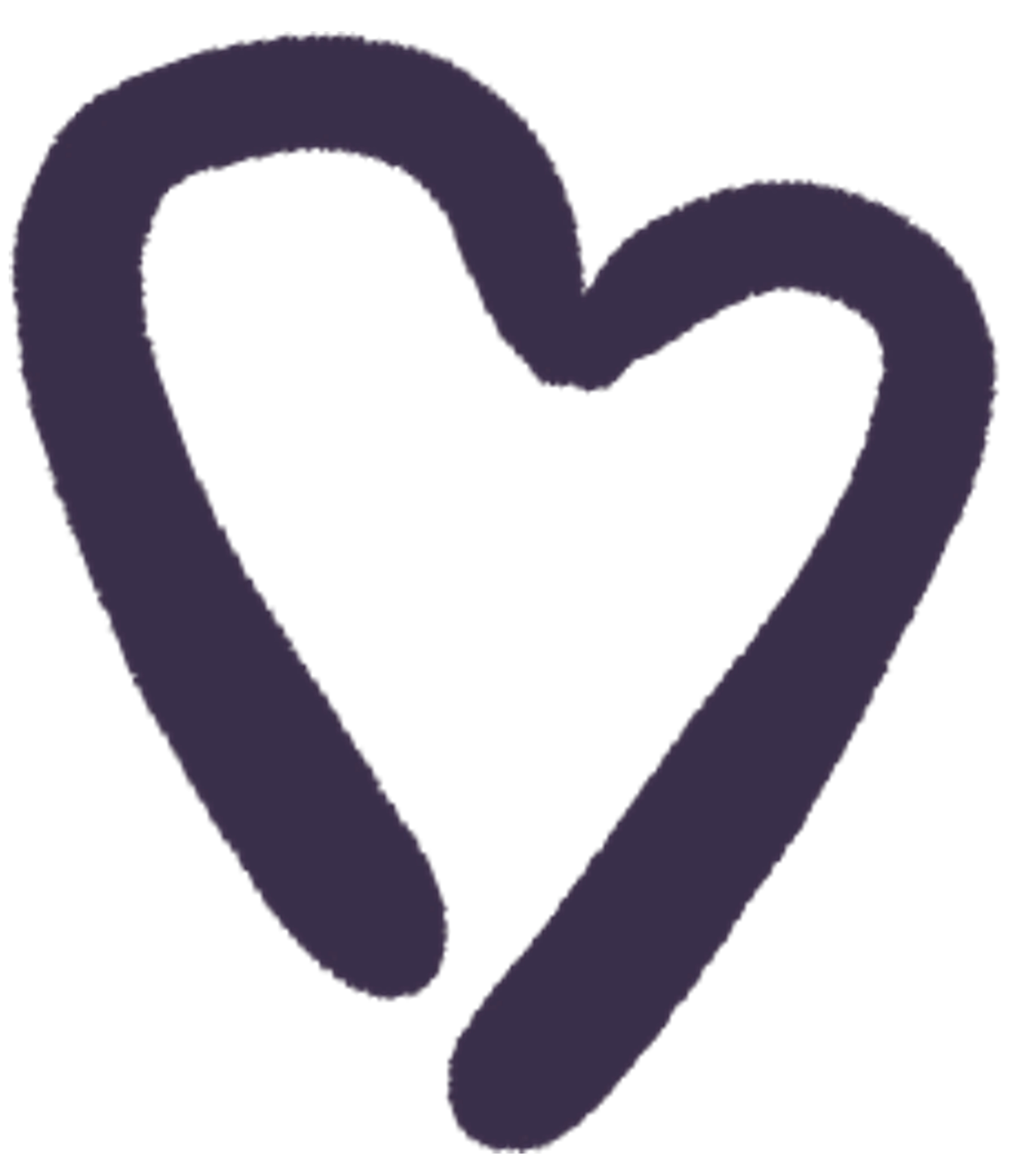 A single purple heart